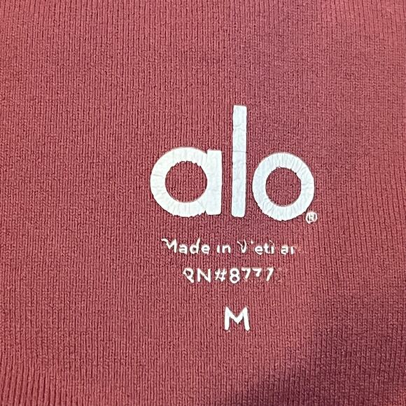 Alo Goddess Leggings Ribbed XS Berry Gray Yoga Pilates Medium - Picture 6 of 9